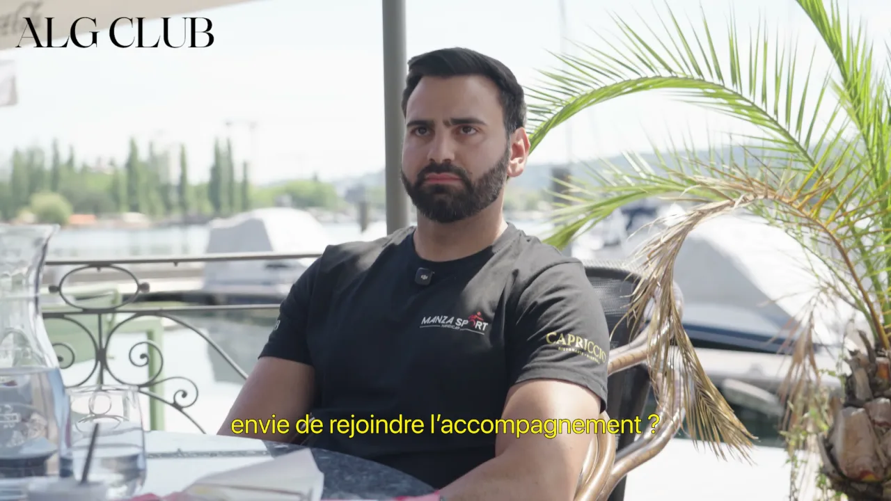 Luca Labano, membre d'ALG Club, pendant son interview vidéo