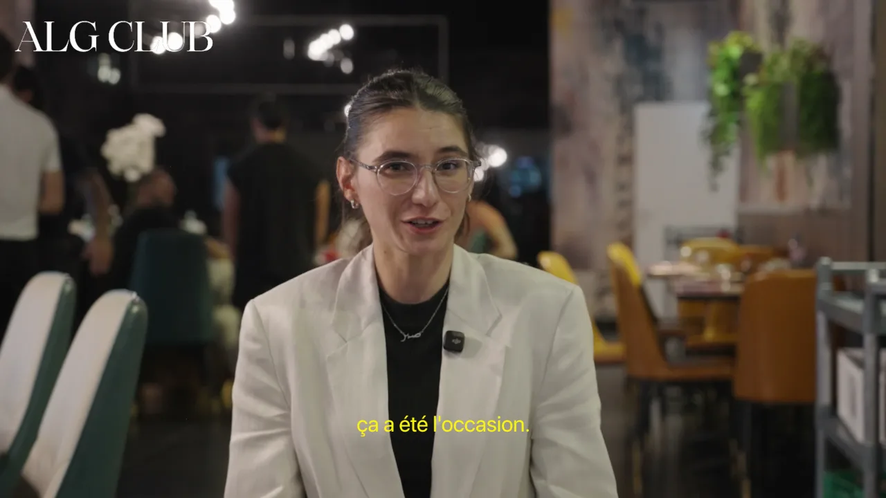 Sonia Cardinali, membre d'ALG Club, pendant son interview vidéo